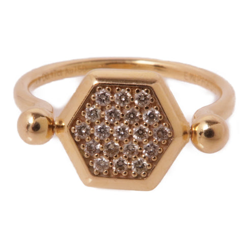 JEWELRY Diamond Ring 18K Pink Gold US#5