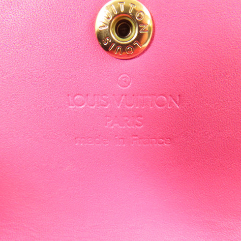 LOUIS VUITTON LV GHW Card Case M91917 Vernis Pink