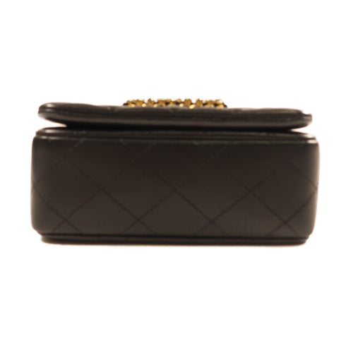 CHANEL CC GHW Chain Shoulder Lambskin Leather Black