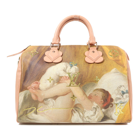 LOUIS VUITTON GHW Speedy 30 Master Collection Fragonard Handbag M43307 Calf Pink
