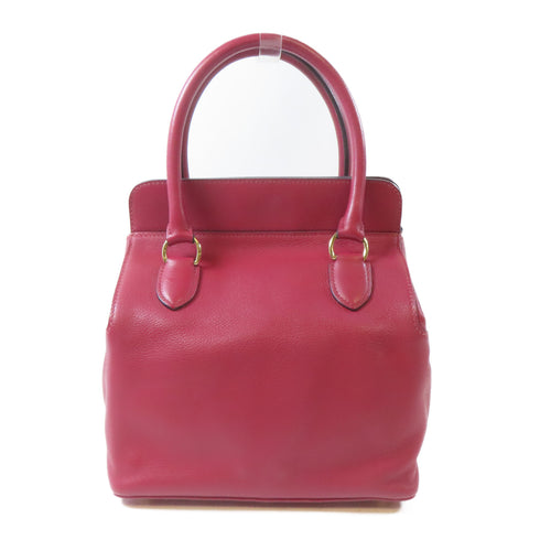 HERMES GHW Tool Box 20CM Hand-Turned 2 Way Shoulder Bag Clemence Rouge Grenade