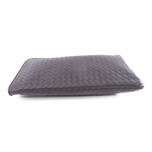 BOTTEGA VENETA BV Clutch Bag Intrecciato Leather Brown