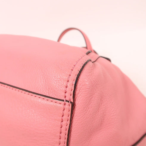 Tory Burch GHW 2 Way Shoulder Bag Calfskin Leather Pink