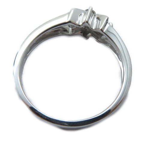 FINE JEWELRY 0.14ct Diamond Ring 18K White Gold US#5.25