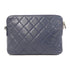 CHANEL Quilted CC SHW Chain Shoulder Bag Calfskin Leather Blue v2
