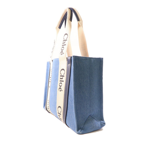 Chloe Woody M Shoulder Tote Bag 01227565 Canvas