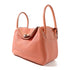 HERMES PHW Lindy 26 2 Way Bag Clemence Leather Pink Orange