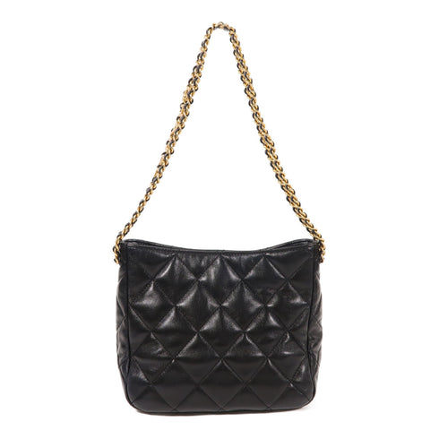 CHANEL CC GHW Hobo Chain Shoulder Bag AS3223 Lambskin Leather Black
