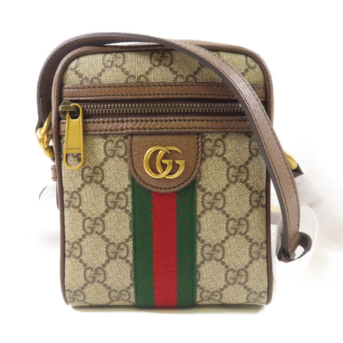 GUCCI GG GHW Ophidia GG Shoulder Bag 598127 PVC Coated Canvas