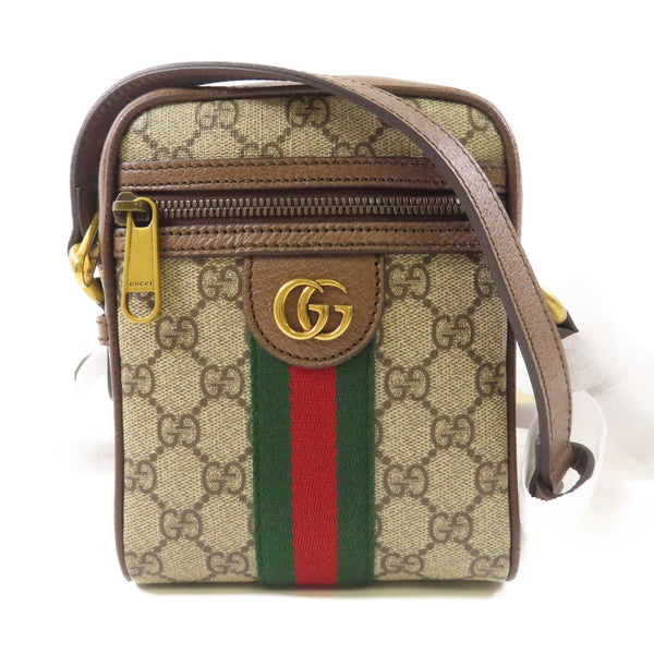 GUCCI GG GHW Ophidia GG Shoulder Bag 598127 PVC Coated Canvas