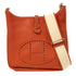 HERMES PHW Evelyne PM Shoulder Bag Clemence Leather Sanguine