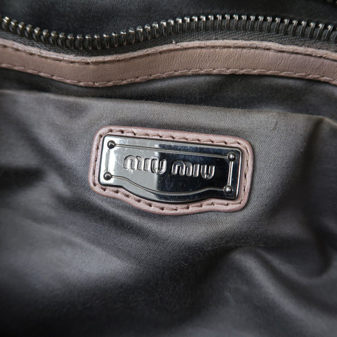 Miu Miu SHW Chain Shoulder Bag Calfskin Leather Pink v1