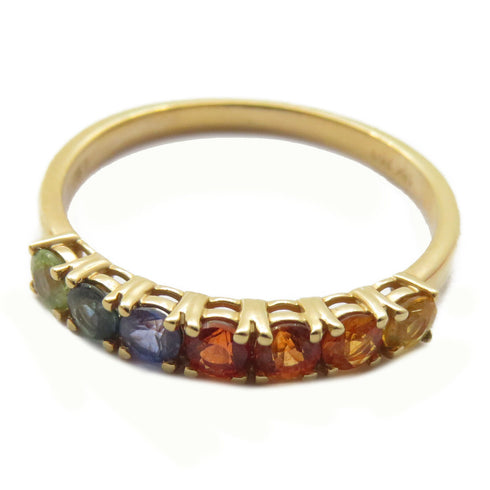 FINE JEWELRY 0.58ct Diamond Ring Color Stone 18K Pink Gold US#5.5