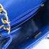 CHANEL Quilted CC GHW Mini Square Chain Shoulder Bag AS1786 Leather Blue