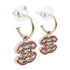 CHANEL CC Rhinestones CC Earrings 06/A Metal Red Gold Tone Color