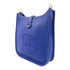 HERMES GHW Evelyne TPM Shoulder Bag Clemence Leather Bleu Royal