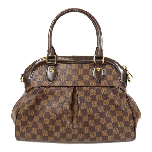 LOUIS VUITTON LV GHW Trevi PM 2 Way Shoulder Bag N51997 Damier Ebene Brown