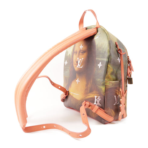 LOUIS VUITTON LV GHW Palm Springs Backpack M43375 Coated Canvas Green/Brown/Pink