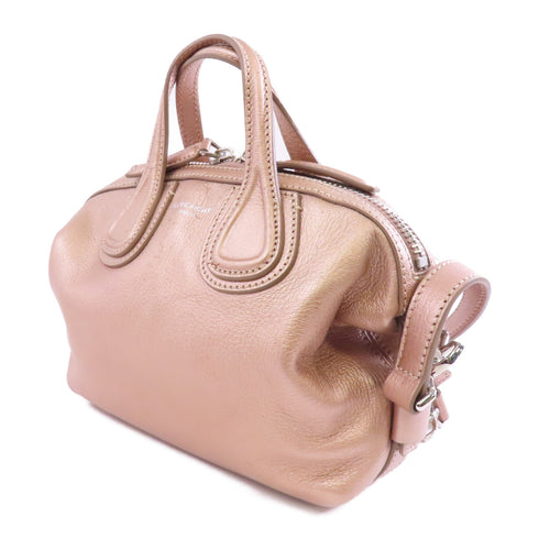 GIVENCHY SHW 2 Way Shoulder Bag Handbag MA H 0146 Calfskin Leather Metallic Pink
