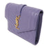 SAINT LAURENT YSL GHW Wallet 651028 Calfskin Leather Purple