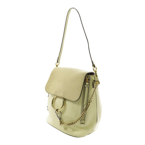 CHLOE GHW Rucksack Calfskin Leather/Suede White