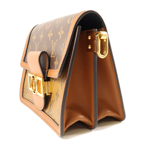 LOUIS VUITTON LV Mini Dauphine Shoulder Bag M45959 Monogrqam Reverse Brown v2