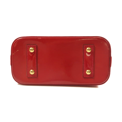 LOUIS VUITTON LV GHW Alma BB 2 Way Shoulder Hand Bag M91606 Monogram Vernis Red