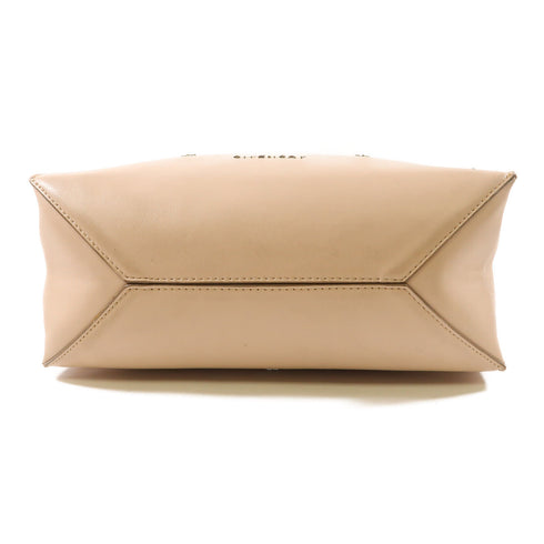 GIVENCHY SHW 2 Way Bag Calfskin Leather Beige