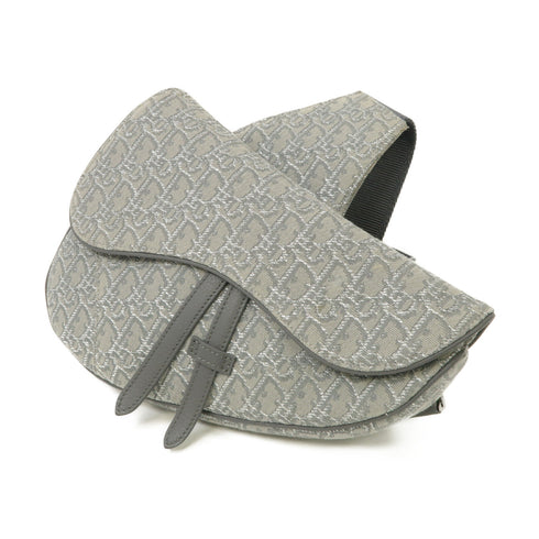 Christian Dior SHW Saddle CD Diamond Shoulder Bag 1ADPO093CDP Canvas Grey
