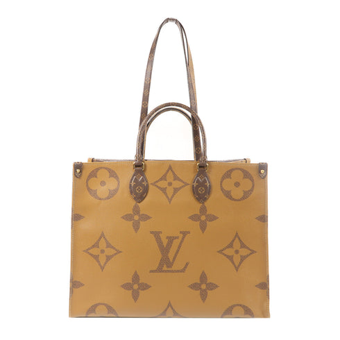 LOUIS VUITTON LV GHW OnTheGo GM 2 Way Shoulder Tote Bag M45320 Monogram Giant