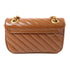 GUCCI GG GHW GG Marmont Shoulder Bag 446744 Lambskin Leather Brown