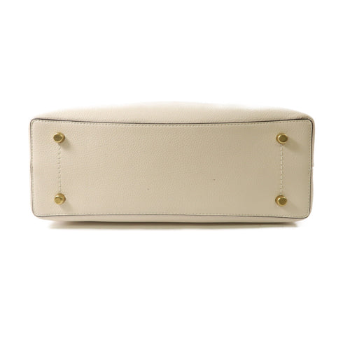 COACH GHW Willow 2 Way Shoulder Bag C25901 Leather White/Brown