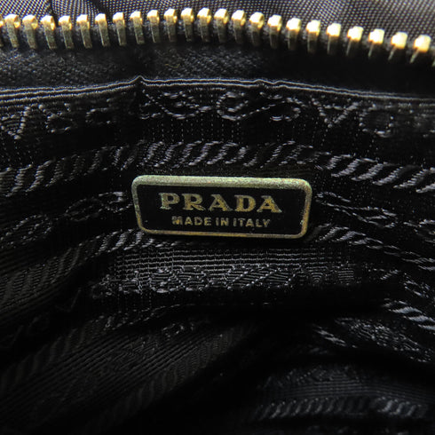 PRADA GHW Wrist Pouch Clutch Bag 1N1407 Nylon Black