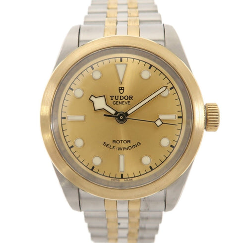 TUDOR Black Bay 32mm Automatic Watch 79583 Stainless Steel 18K Gold Gold Sliver