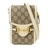 GUCCI GG GHW Horsebit 1955 Mini Shoulder Bag 625615 Coated Canvas Brown
