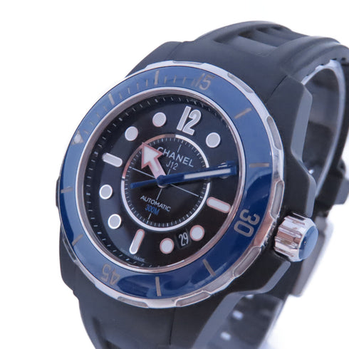 CHANEL CC J12 Quartz Watch H2656 Stainless Steel/Rubber Strap Black