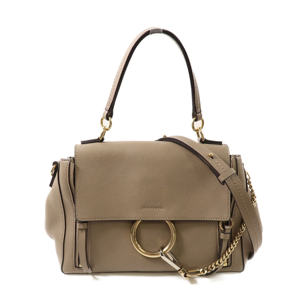 Chloe GHW Faye Bag 2 Way Shoulder Bag Grey