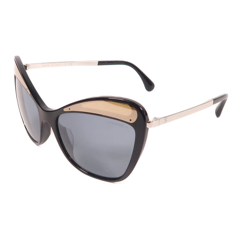 CHANEL CC Sunglasses PVC Black v1