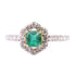 FINE JEWELRY 0.28ct Emerald 0.48ct Diamond Ring 18K White Gold US#6.75