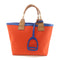 HERMES Steeple 25 Handbag Canvas Orange Blue