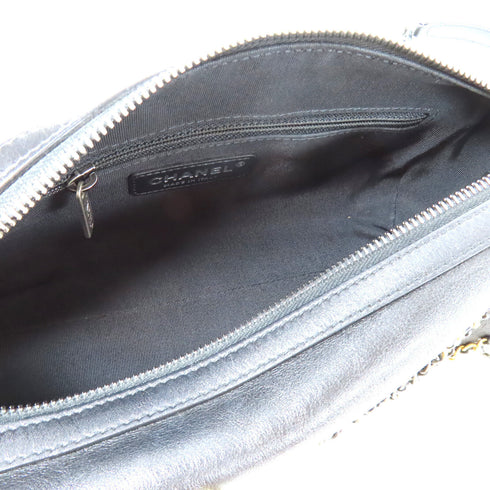 CHANEL CC SHW Bowling Bag Chain Shouder Bag AS1779 Calfskin Leather Black