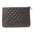 CHANEL CC SHW Clutch Pouch Calfskin Leather Black