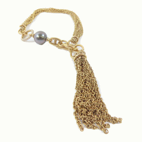 HERMES Bracelet 18K Yellow Gold #15.25cm