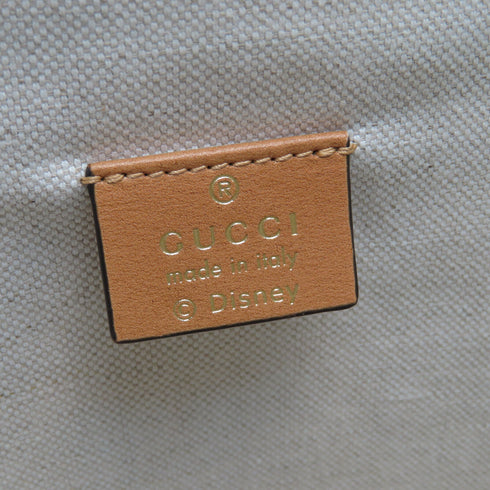 GUCCI GG GHW Disney X Gucci Bucket Shoulder Bag 602691 Calfskin Brown