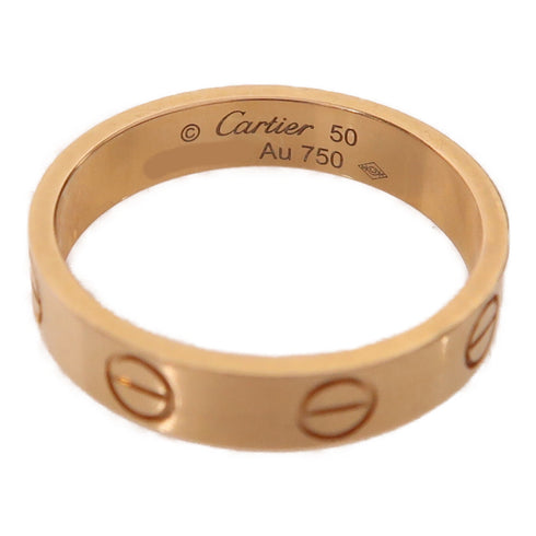 CARTIER Mini Love Ring 18K Rose Gold US#5.25 #50