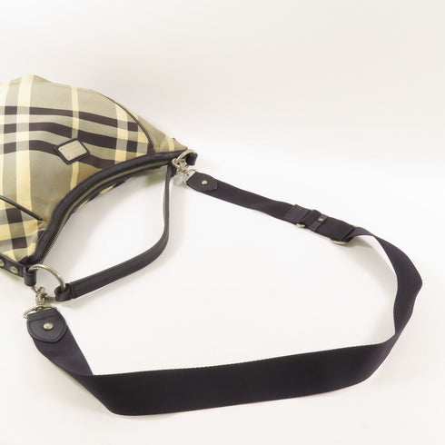BURBERRY BLUE LABEL SHW 2 Way Shoulder Bag Canvas Beige/Black