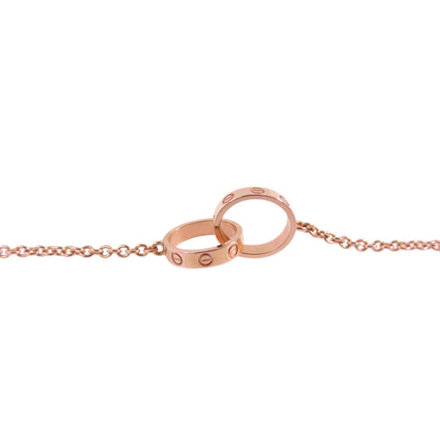 CARTIER Love Bracelet On Chain Bracelet 18K Rose Gold