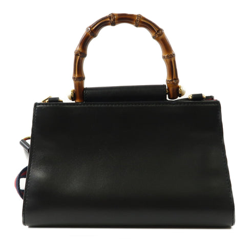 GUCCI GG GHW 2 Way Shoulder Handbag 470271 Calfskin Leather Black