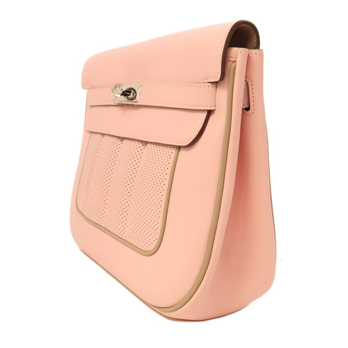 HERMES PHW Berline Shoulder Bag Swift Leather Rose Sakura