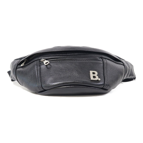 BALENCIAGA SHW Waist Bag Calfskin Leather Black